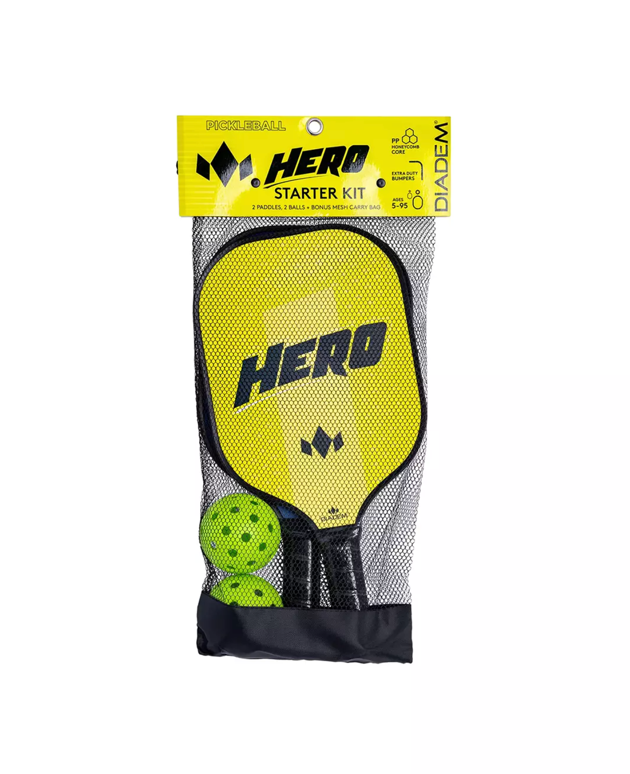 Kit Raquete Diadem Pickleball - Hero Starter Kit v2